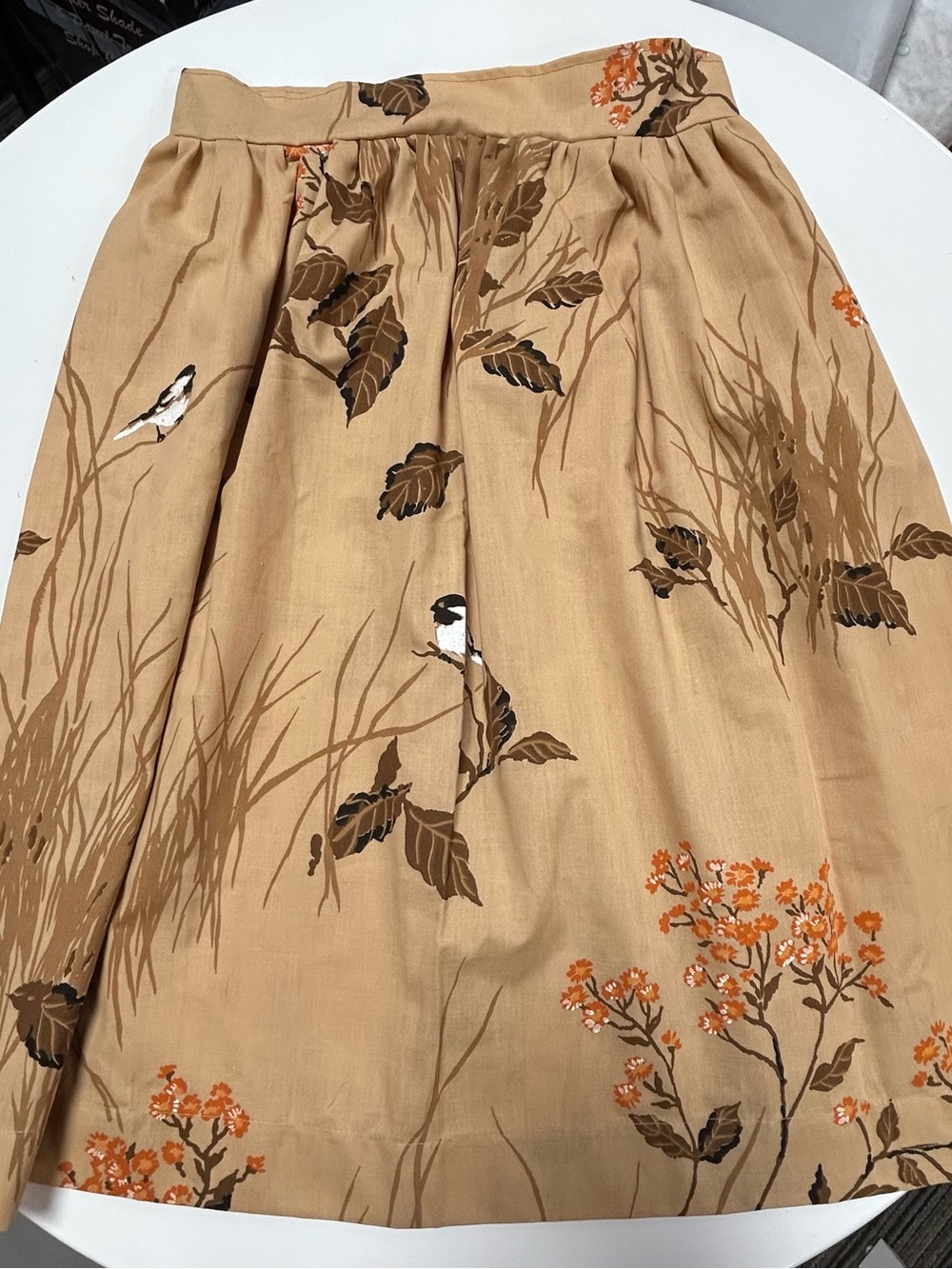 Vintage Homemade Chickadee skirt 30” waist
